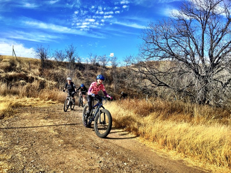 Railroad grade on Peavine Trailthat leads to Sundog Ranch trail