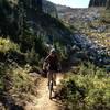 Riding along Top of the World Trail