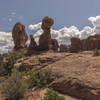 A prime example of some Hoodoo rock formations in Moab.