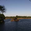 View of lake from top of one of the natural hill features.