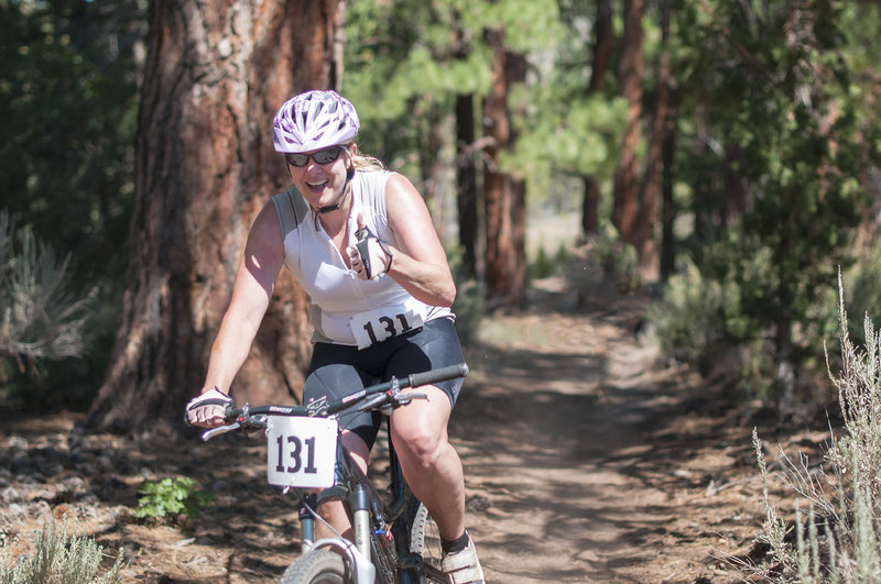 Happy rider on Bagwell Creek Trail