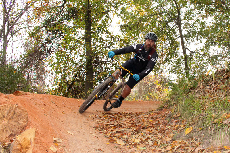 Berm on the Y Loop trail