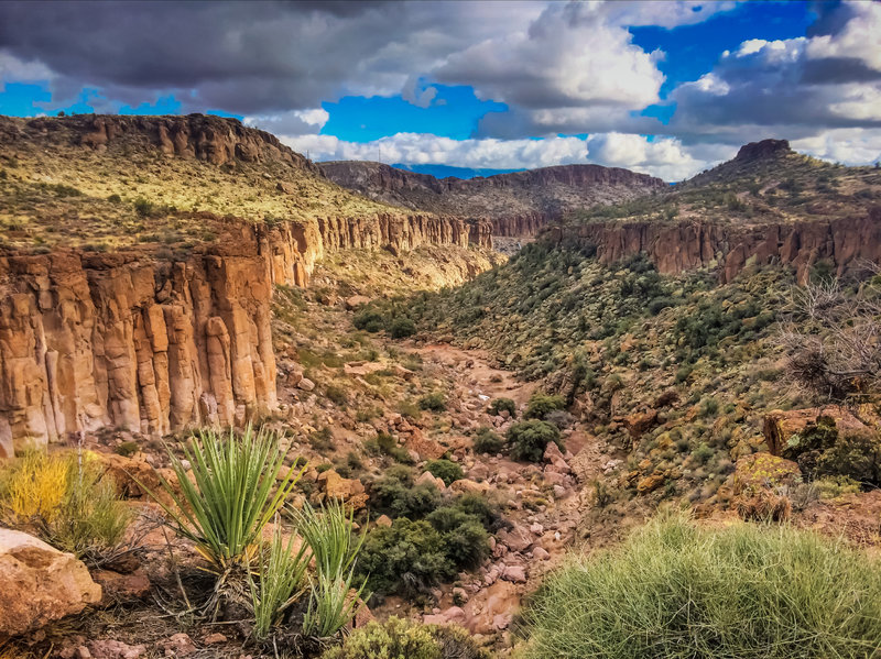 Mini Grand Canyon, with view of the 40 in distance.