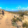 Rippin' the corner on Escondido Trail