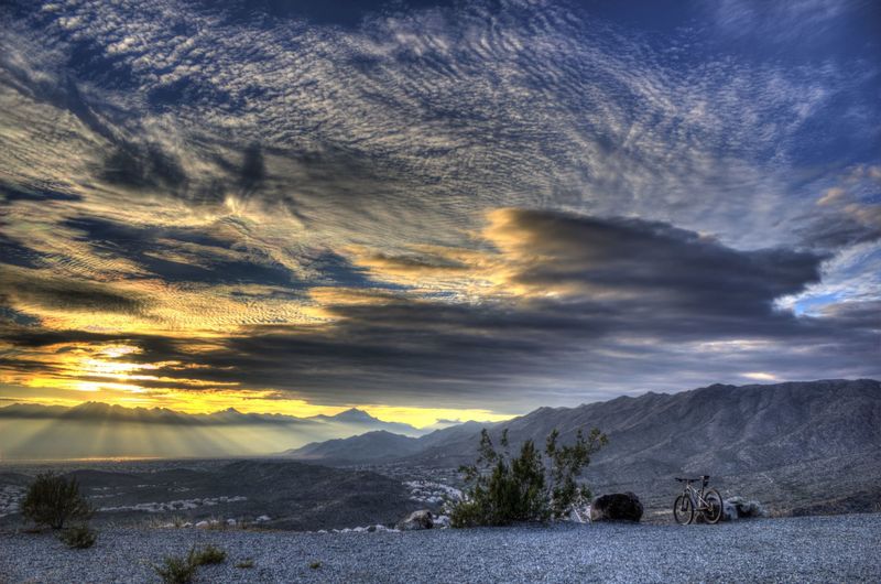 Sunset from the helicopter pad