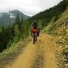 Climbing the pass on the Wildhorse Forest Service Road.