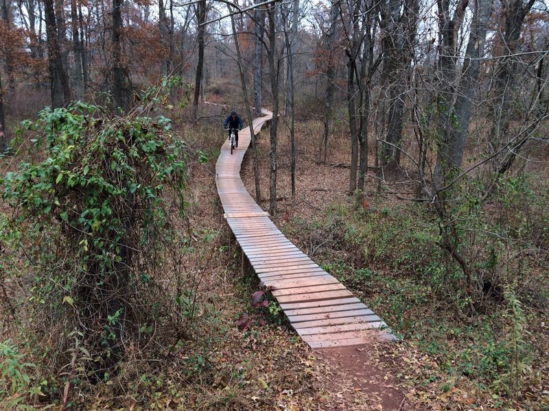 One of the many bridges in Six Mile.