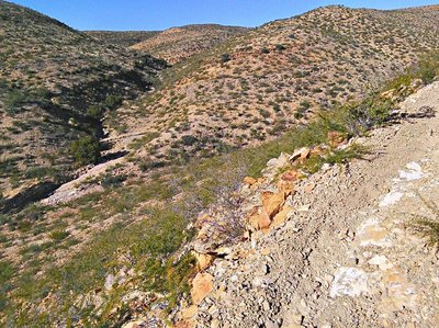 Looking up the main drainage that the SST Trail follows