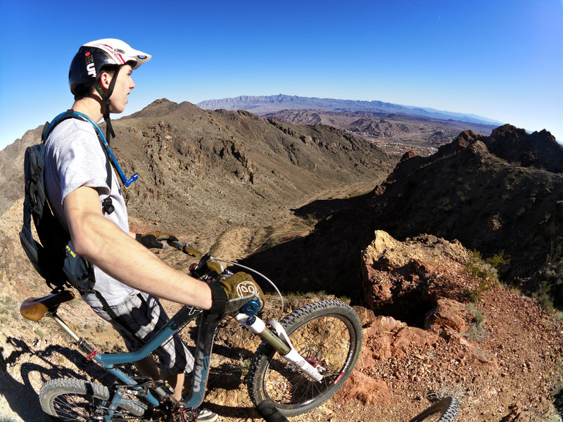 On top of Bootleg Canyon about to descend