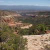 Looking down Red Canyon with the Uncompaghre Plateau to the northeast.