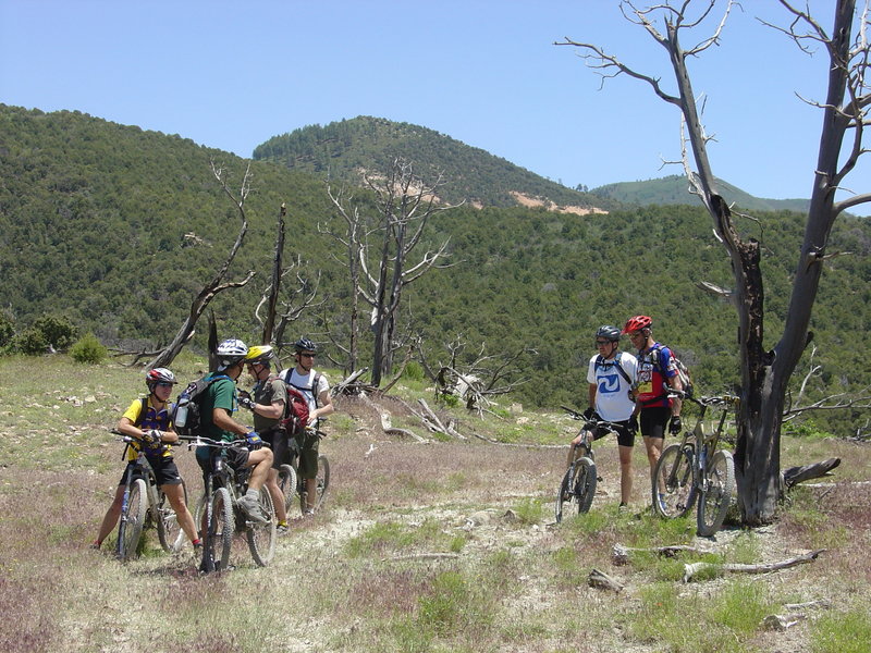 Riding the "traverse" section above Bull Draw.