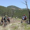 Riding the "traverse" section above Bull Draw.