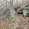 A short peek through an enchanting boulder section- on the Azalea Falls Trail