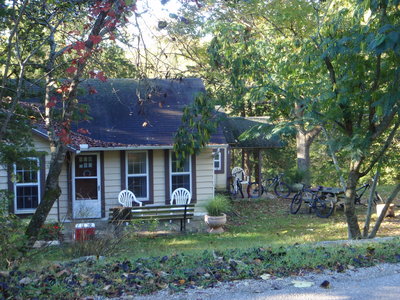 The largest of several cabins you can rent in the park.