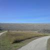 The Lake Georgetown Dam before making the climb to the closed road / Goodwater Loop that runs along the top of the dam