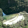 Aerial view of the Waihaha Falls on the Waihaha Mountain Bike Trail