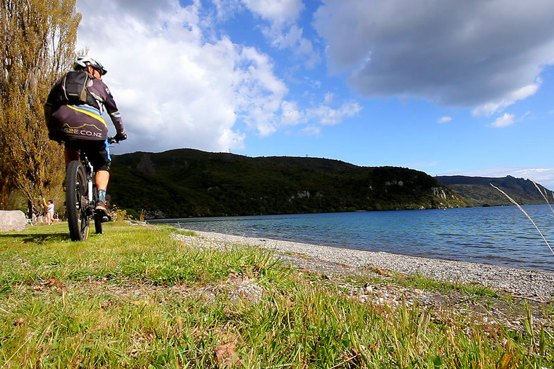 Arriving at Kinloch village at the Northern end of the K2K mountain bike trail