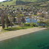 An Aerial view of Kinloch village at the northern end of the K2K mountain bike trail