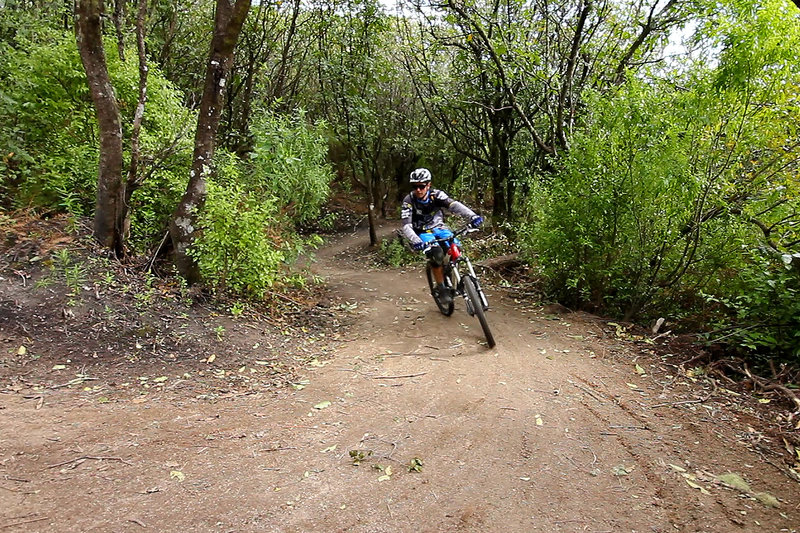 Climbing out of Kinloch onto the Headland on the W2K mountain bike trail