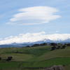 Rare multi-layer lenticular cloud over Caballo, the most western peak in the Sierra Nevada range