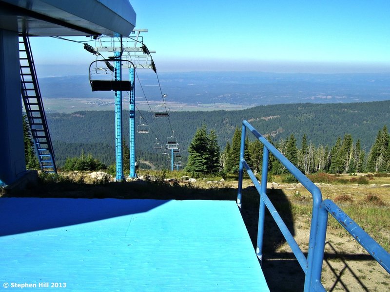 The top of the lift at Brundage Mountain Resort.