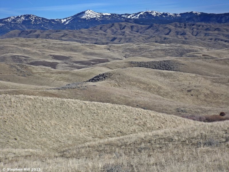 View of the backside of Bogus Ski Area and accompanying foothills from Pearl Road.