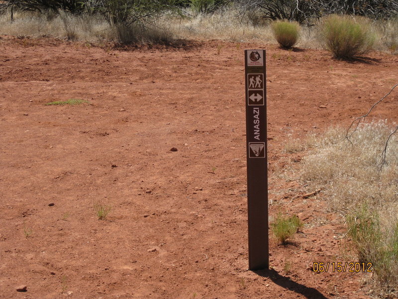 Several trails junction with the Anasazi trail