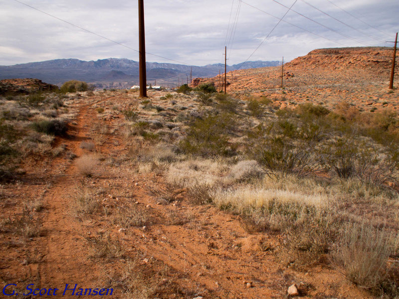 City Creek trail follows the old powerline road