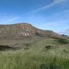 Looking up at Tiki rock from the Canet Trail intersection