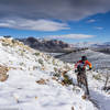 Climbing Techno after a rare snow in Cottonwood