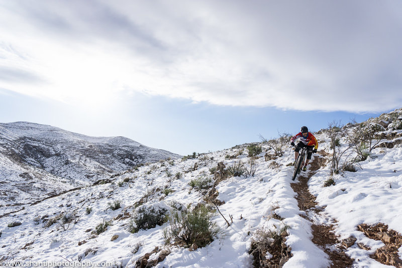 Descending Techno after a rare snow in Cottonwood