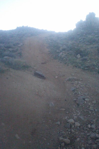 Very steep trail but rideable! Some areas have soft sand but if you enjoy speed then you'll like this long winding trail. We cleared a lot of the big rocks and boulders out of the way.