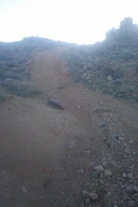 Very steep trail but rideable! Some areas have soft sand but if you enjoy speed then you'll like this long winding trail. We cleared a lot of the big rocks and boulders out of the way.