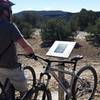 Plaque commemorating the crash site of the supposed UFO that crash landed in 1948. On the Alien Run Trail.