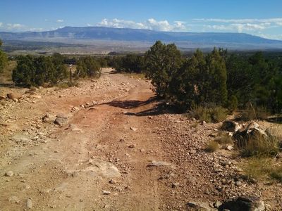 Climbing the never ending jeep road back to the top. One of the only rides in the area where the reward comes before the punishment.