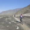 Riding the river canyon out to the ocean on the Olleros Downhill Trail