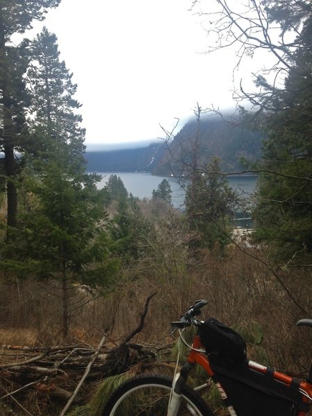 Taking in the view of Pend Oreille Lake