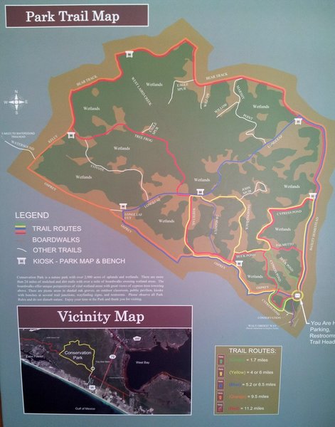 Panama City Beach Conservation Park map.  You can get a hardcopy at the office.