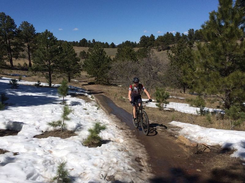 A little snow on the Meadow Trail in late March