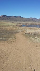 Crossing the paved bike path, about to drop in and have some fun!