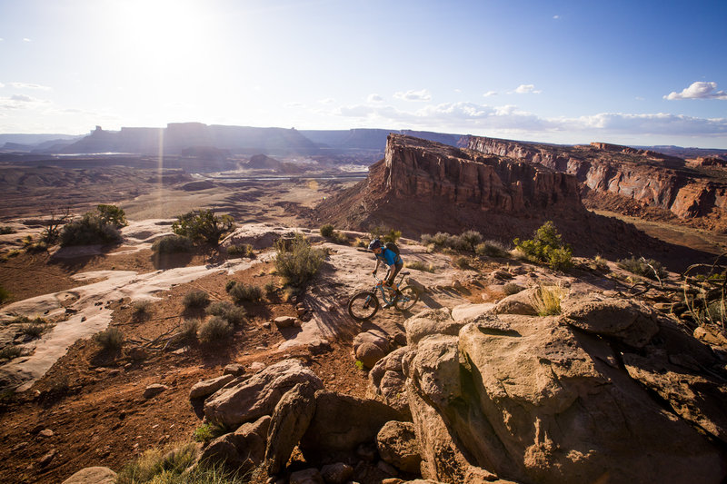 Captain Ahab has some amazing views west towards Canyonlands.