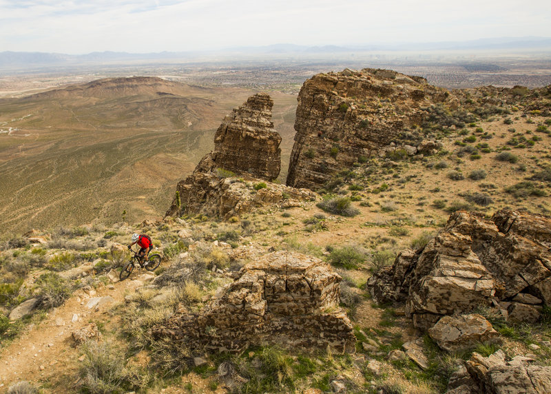 The overlook section of the Cowboy Trails have an amazing view of the Las Vegas Strip.