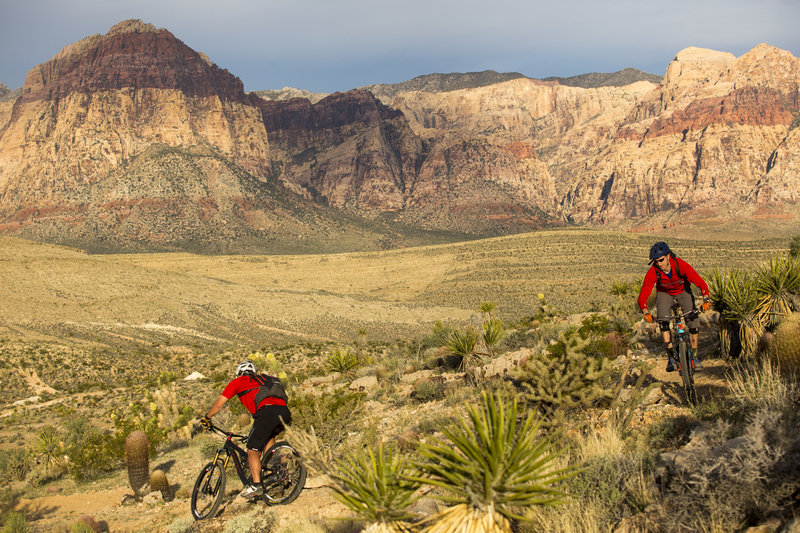 Red Rock Canyon is a beautiful backdrop to the Cowboy Trails.