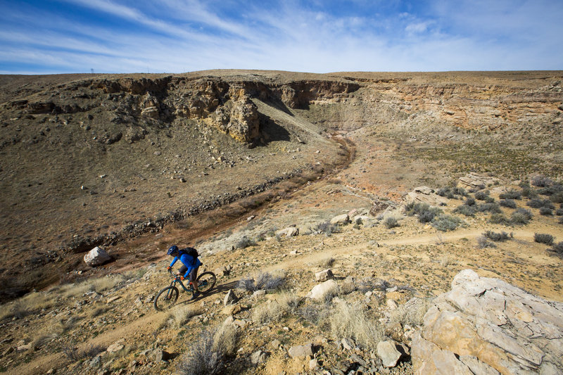 A cool hidden canyon section on Goulds Rim trail.