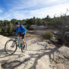 Finding classic Gooseberry slickrock on the Yellow trail.