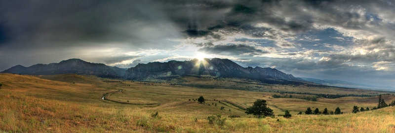 Foothils sunset from the Community Ditch Trail