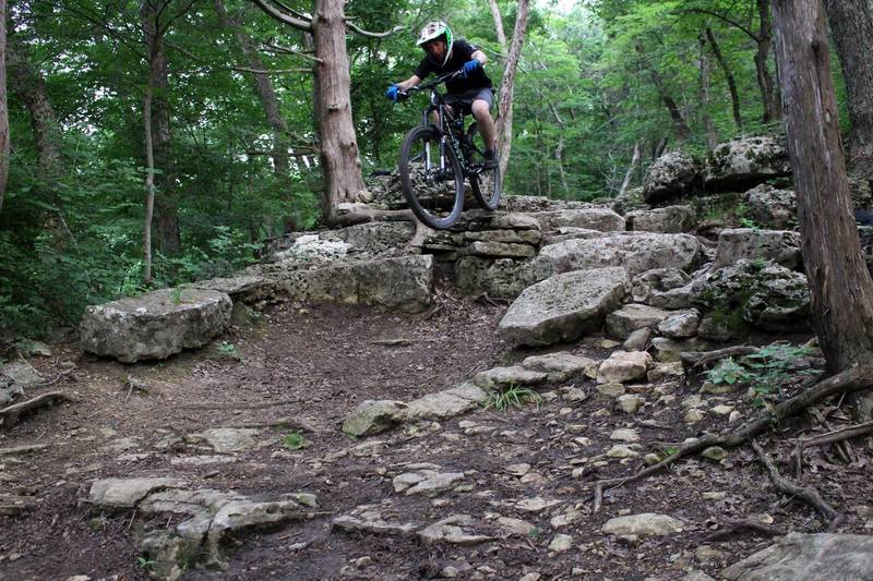 Jumping the steps on the Chubb Trail