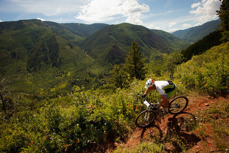 Descending some of Power of 4's best trail!