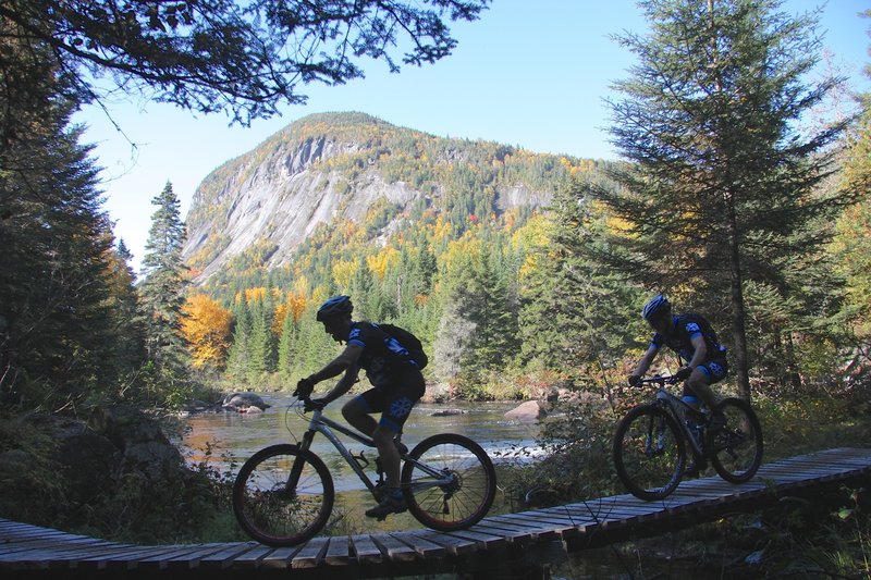 The trail follows the Neilson river for a few miles