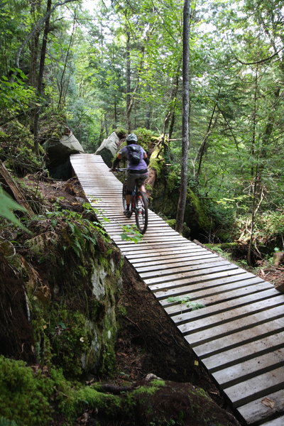 Lots of wooden features to ease the climb out of the Neilson Canyon